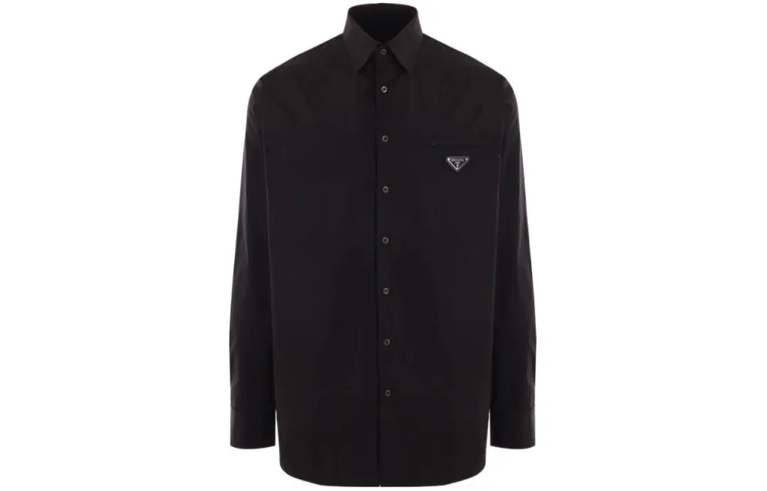 Prada triangle-logo shirt