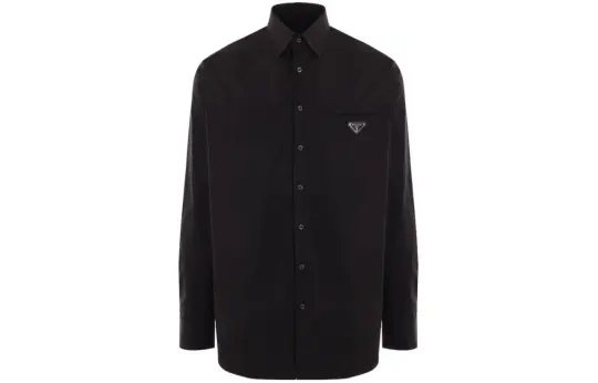 Prada triangle-logo shirt