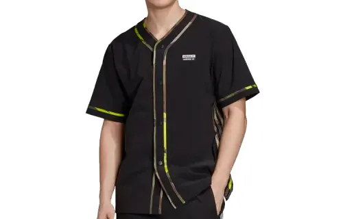 Adidas Originals Shirts Men's Black V Neck Moderate Straight Fit