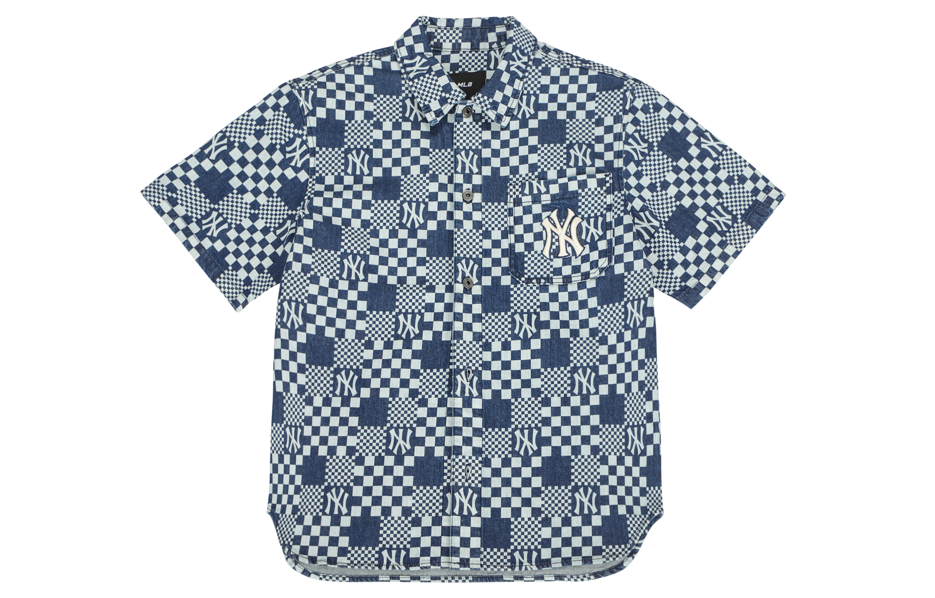 Рубашка MLB Denim Shirt (синяя)