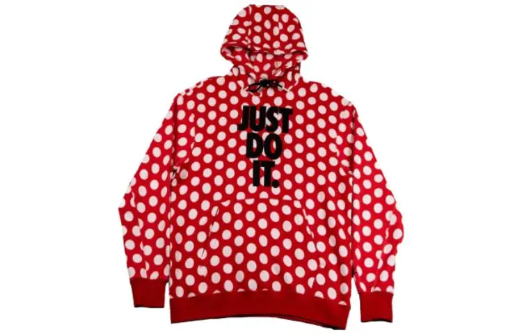 Nike Sweatshirts Men's Red Hooded Moderate Straight Fit