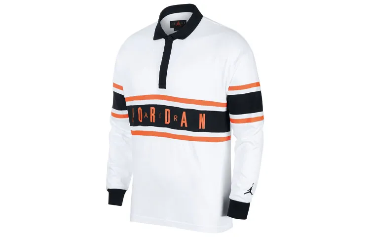 Jordan Polo Shirts Men's White Polo Collar Moderate Straight Fit