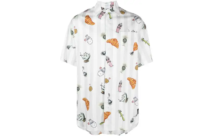 Vetements Shirts Unisex White Square Collar Moderate Other