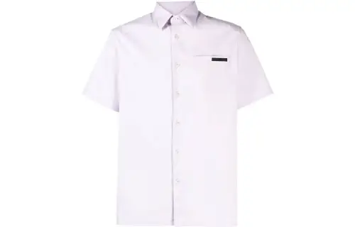 PRADA Shirts Men's White Lapel Moderate