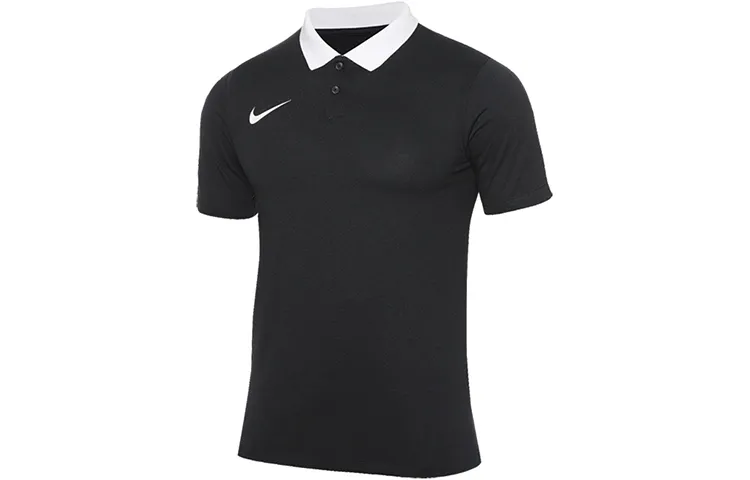Nike Polo Shirts Men's Black Polo Collar Moderate Straight Fit