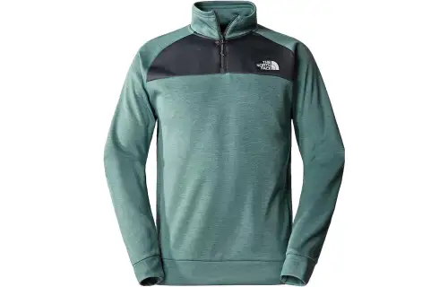 THE NORTH FACE Sweatshirts Men's Green Stand Collar Moderate Regular
