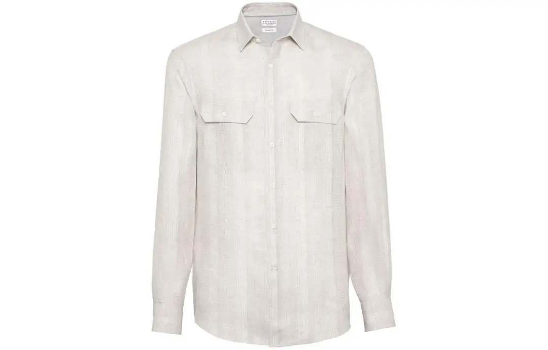 Brunello Cucinelli striped linen shirt
