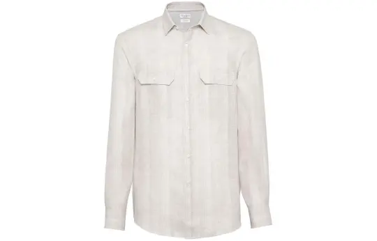 Brunello Cucinelli striped linen shirt