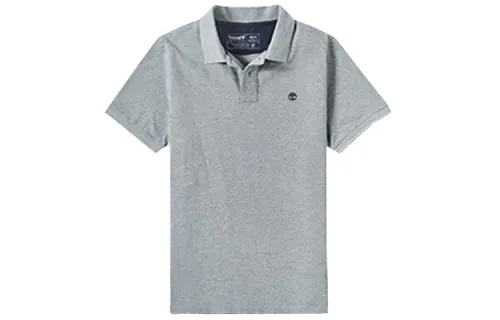 Timberland Polo Shirts Men's Heather Gray Polo Collar Moderate Straight Fit
