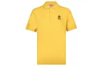 KENZO Polo Shirts Men's Yellow Polo Collar Moderate Straight Fit