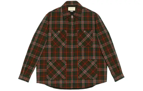 GUCCI Shirts Men's Red Lapel Moderate Shirt