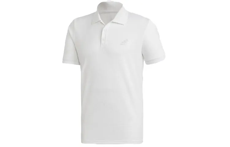 Adidas Polo Shirts Men's White Polo Collar Moderate Straight Fit