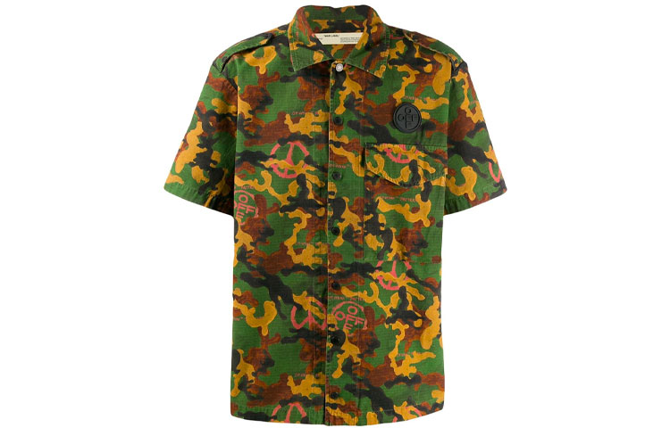OFF WHITE SS21 Shirts Men's Green Moderate Shirt
