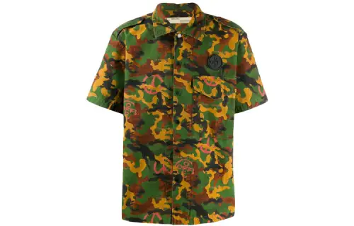 OFF WHITE SS21 Shirts Men's Green Moderate Shirt