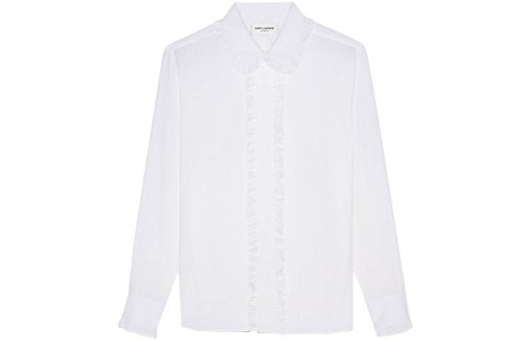 SAINT LAURENT Frill Detailed Shirt