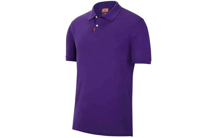 Nike Polo Shirts Men's Purple Polo Collar Moderate Straight Fit
