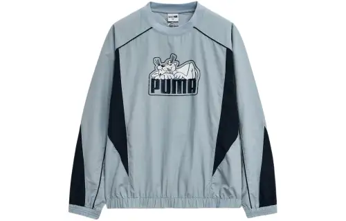PUMA Sweatshirts Men's Blue Crew Neck Moderate Other