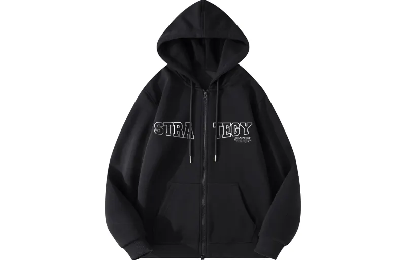 JEANSWEST Sweatshirts Unisex Hooded Moderate Cardigan