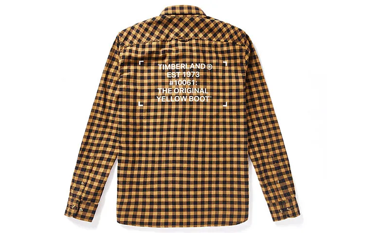 Timberland Shirts Men's Yellow Lapel Moderate Shirt