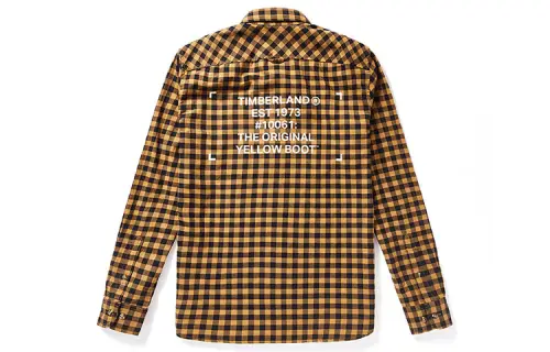 Timberland Shirts Men's Yellow Lapel Moderate Shirt