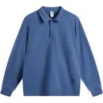 Li Ning Sweatshirts Men's Indigo Lapel Moderate Regular