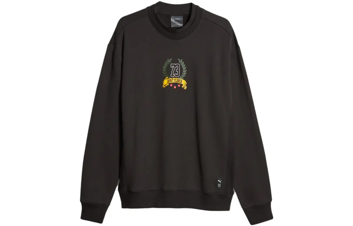 PUMA Sweatshirts Men's Black Crew Neck Moderate Other