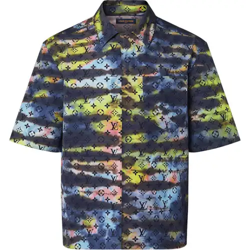 LOUIS VUITTON Zipped Monogram Tie Dye Shirt