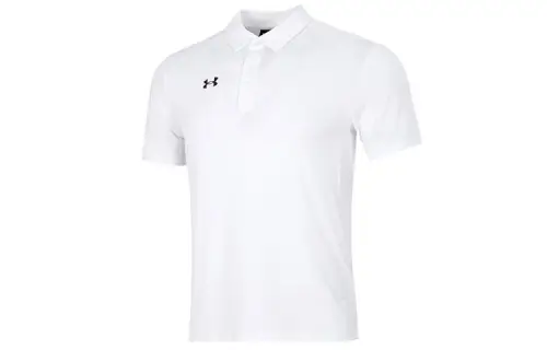 Under Armour Polo Shirts Men's White Polo Collar Moderate Straight Fit