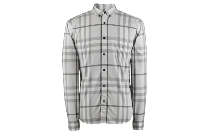 Burberry Shirt Men's Gray White