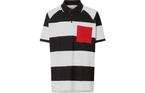 Burberry Polo Shirt Men's Black White