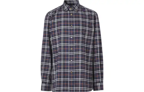Burberry Shirt Men's Ink Marine Blue