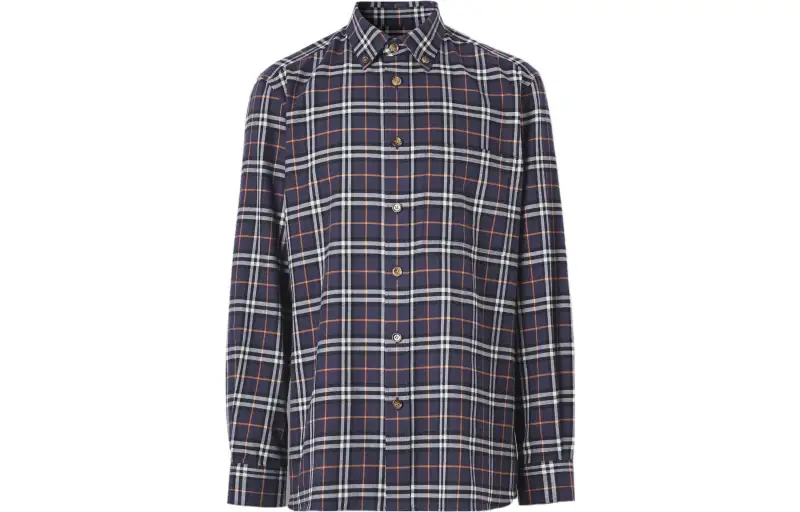 Burberry Shirt Men's Ink Marine Blue