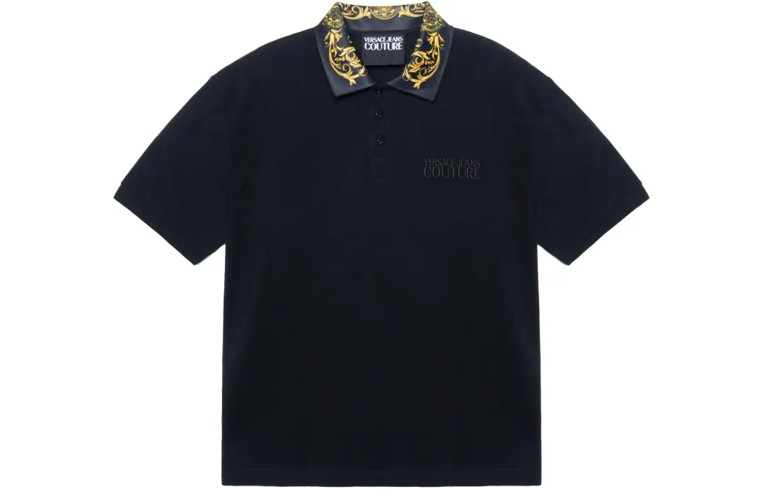 VERSACE JEANS COUTURE SS21 Polo Shirt Men's Black