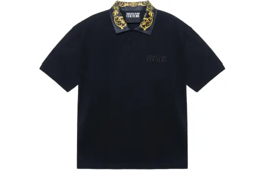 VERSACE JEANS COUTURE SS21 Polo Shirt Men's Black