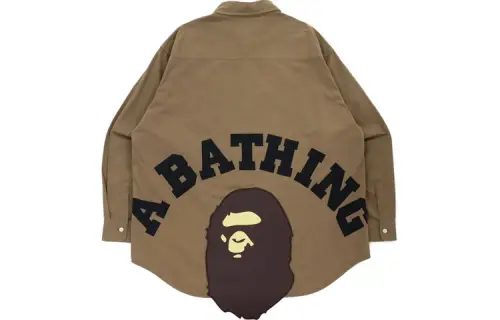Bape Washed Twill Big Ape Head Loose Fit Shirt