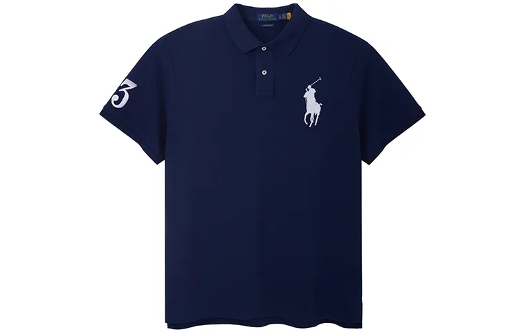 Polo Ralph Lauren SS22 Polo Shirt Custom Slim Fit Men's Marine Blue