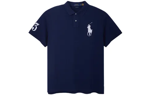 Polo Ralph Lauren SS22 Polo Shirt Custom Slim Fit Men's Marine Blue