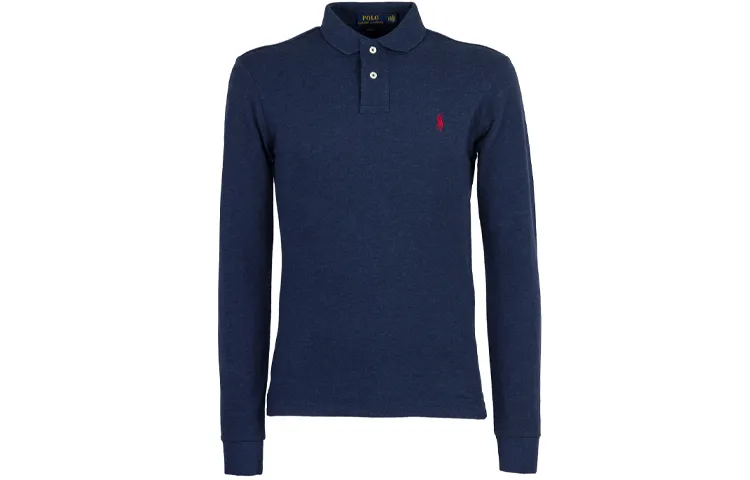 Polo Ralph Lauren Polo Shirts Men's Dark Blue Polo Collar Moderate Straight Fit