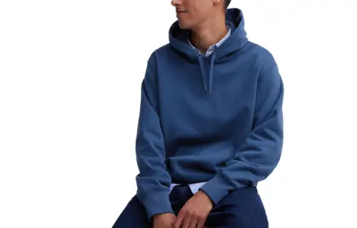 UNIQLO Sweatshirts Unisex Blue Hooded Moderate Regular