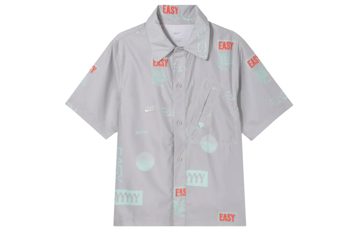 Nike Shirts Men's Mist Gray Lapel Moderate Other