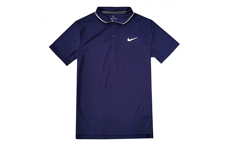 Nike Polo Shirts Men's Blue Polo Collar Moderate Other