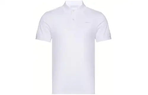 PRADA Polo Shirts Men's White Polo Collar Moderate Straight Fit