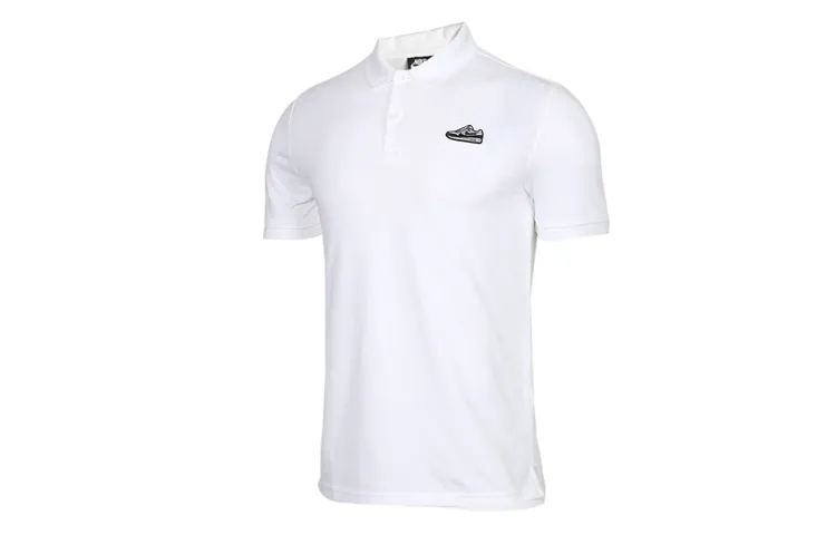 Nike Polo Shirts Men's White Polo Collar Moderate Straight Fit