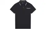 Li Ning Polo Shirts Men's Black Polo Collar Moderate Straight Fit