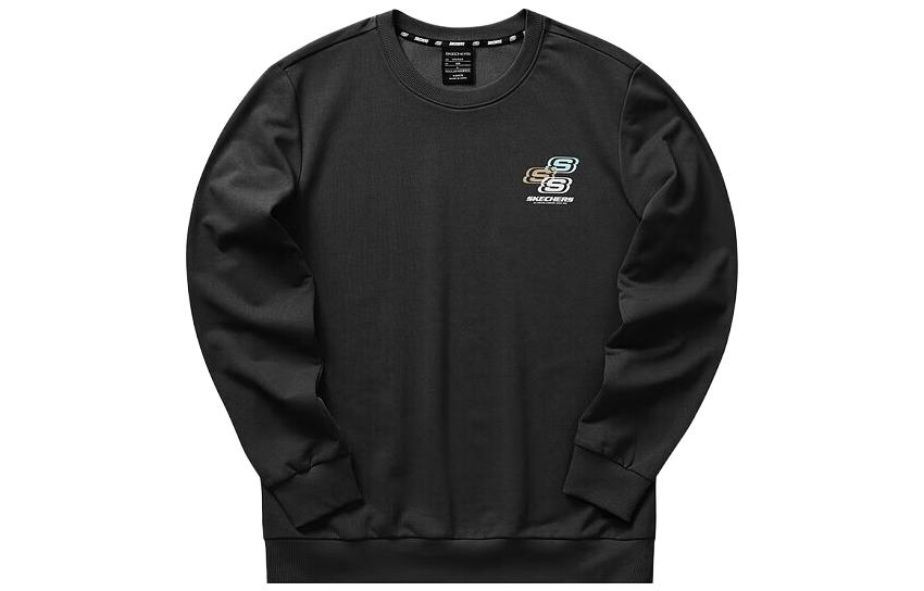 Skechers Colorful Sweatshirts Unisex Carbon Black/0018 Crew Neck Moderate Regular