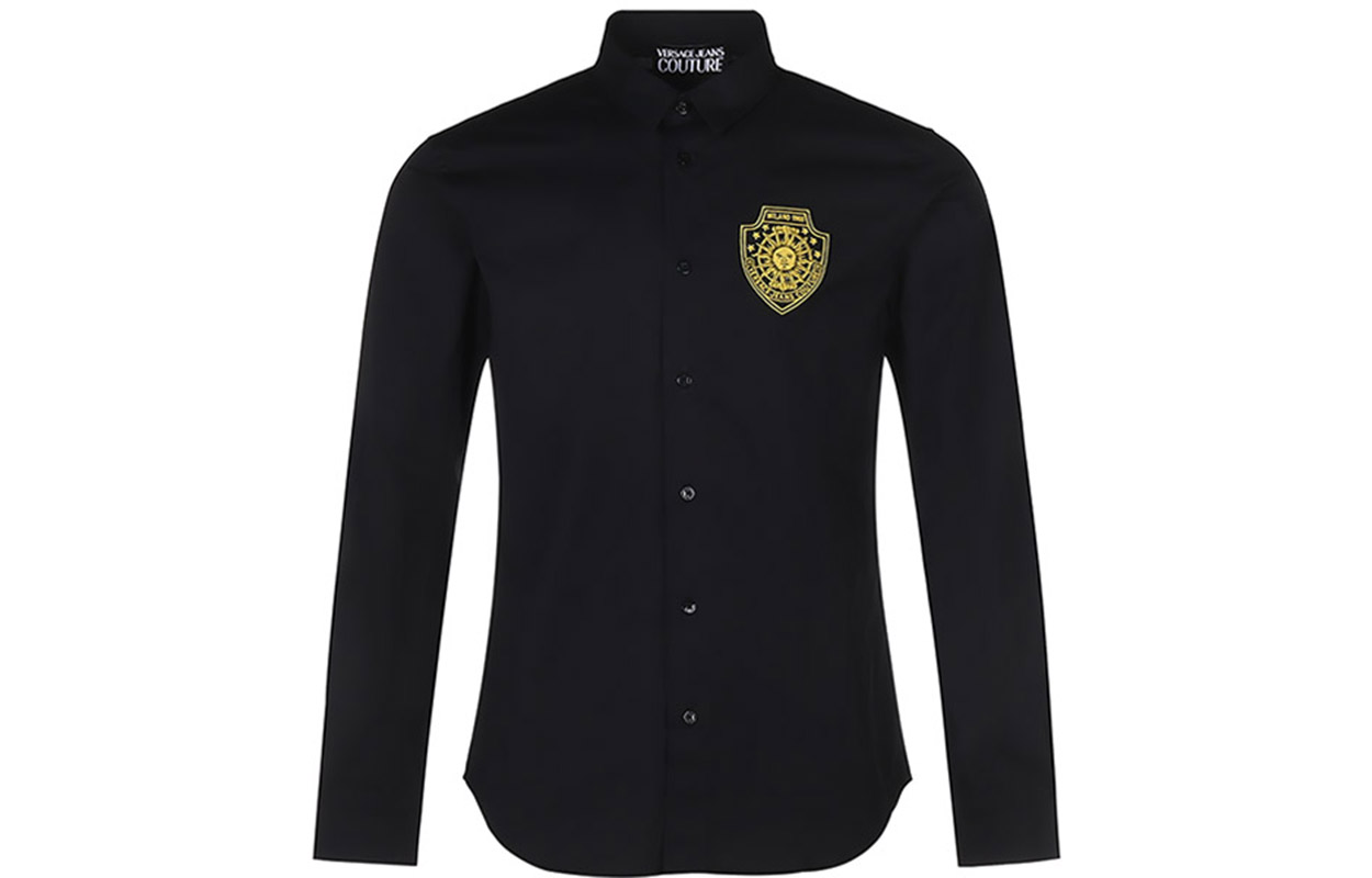 Мужская рубашка Versace Jeans Couture SS22 (черная)