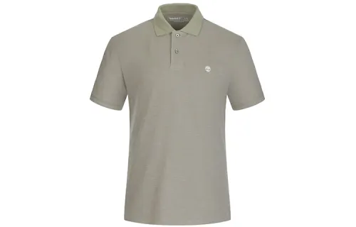 Timberland Polo Shirts Men's Green Polo Collar Moderate Straight Fit