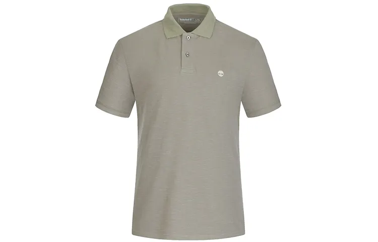 Timberland Polo Shirts Men's Green Polo Collar Moderate Straight Fit