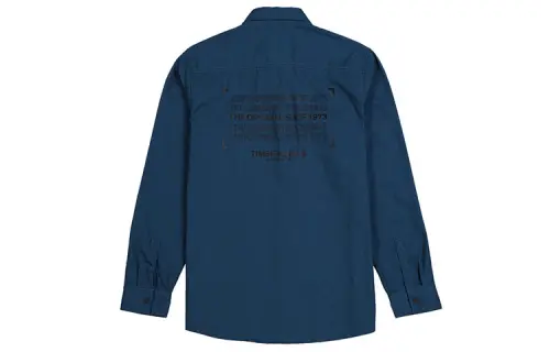 Timberland Shirts Men's Blue Pointed Collar Moderate Shirt