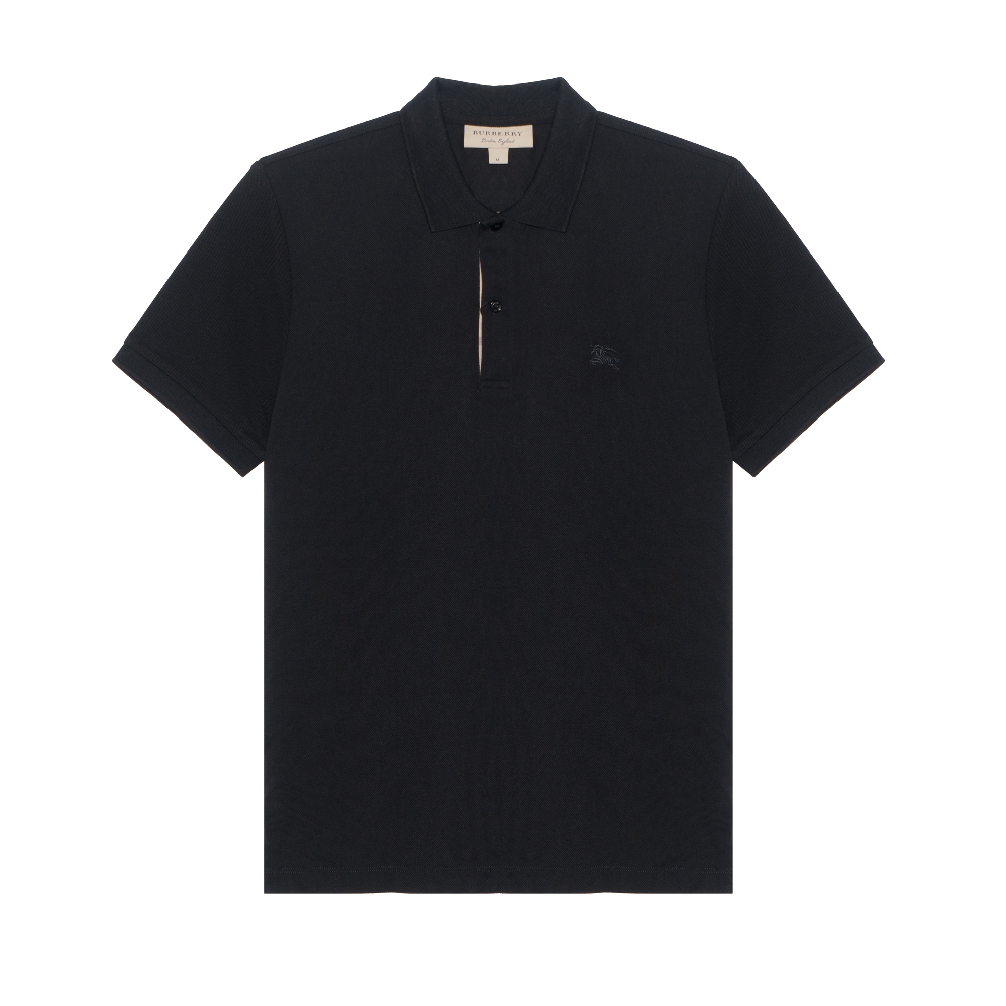 Burberry Black polo, with your logo imprint, with embroidery, with short sleeve